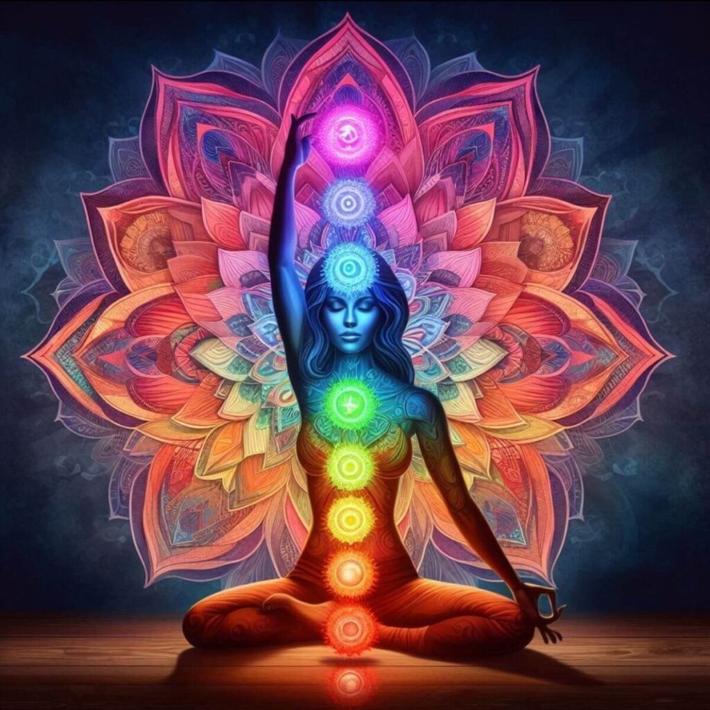 Woman meditating during a crystal bowl sound bath for chakra healing at Soul2Source in Penrith, Western Sydney.